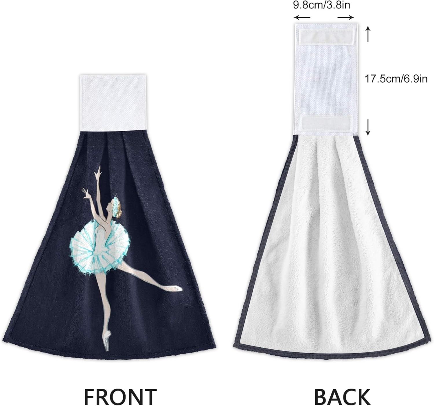 YYZZH Ballerina Girl Dance Swan Lake Theater Costume Hand Towel Set of 2