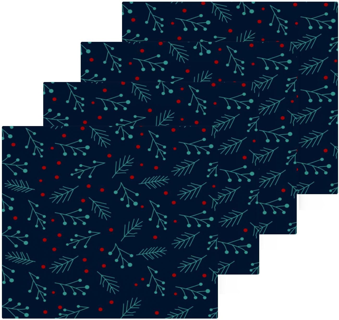 Festival-Worthy Soft Absorbent 12x12 Christmas Washcloth Set