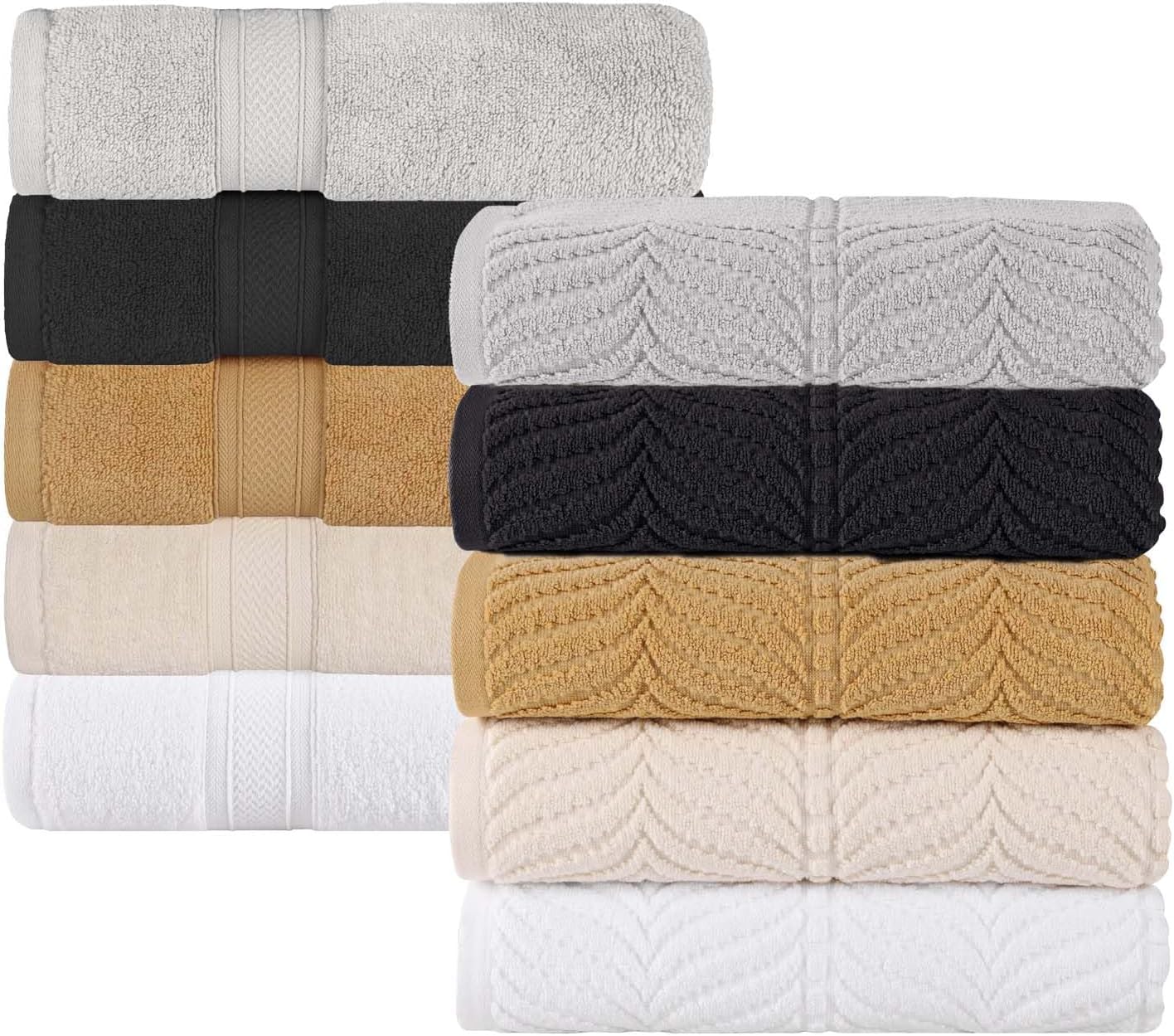 Premium Cotton Chevron Towels Set