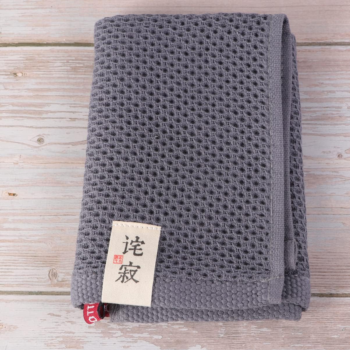 Alipis Waffle Weave Washcloth Set 32x32cm Cotton Face Towel Ultra Soft
