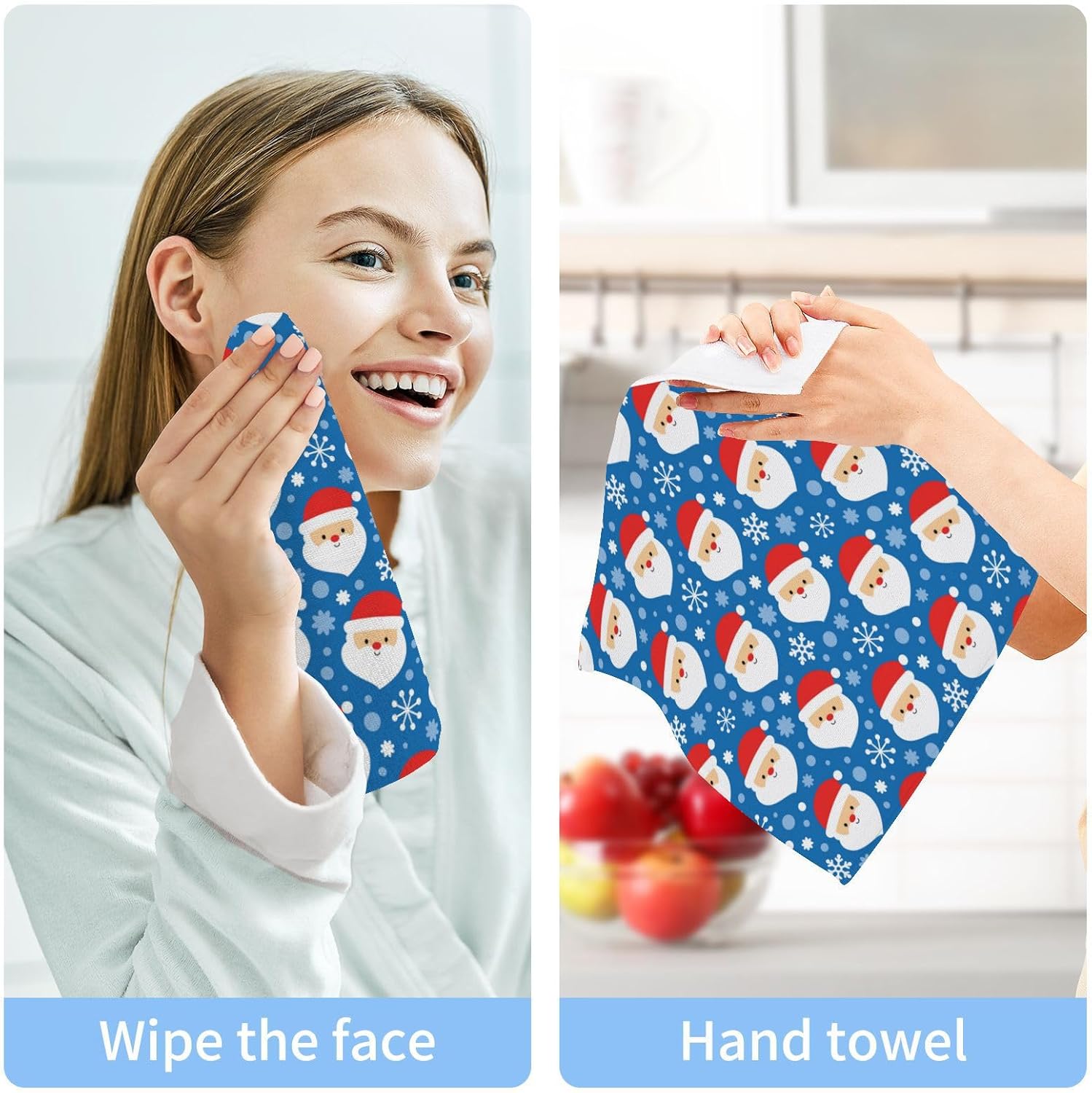 Christmas Santa Washcloth Set
