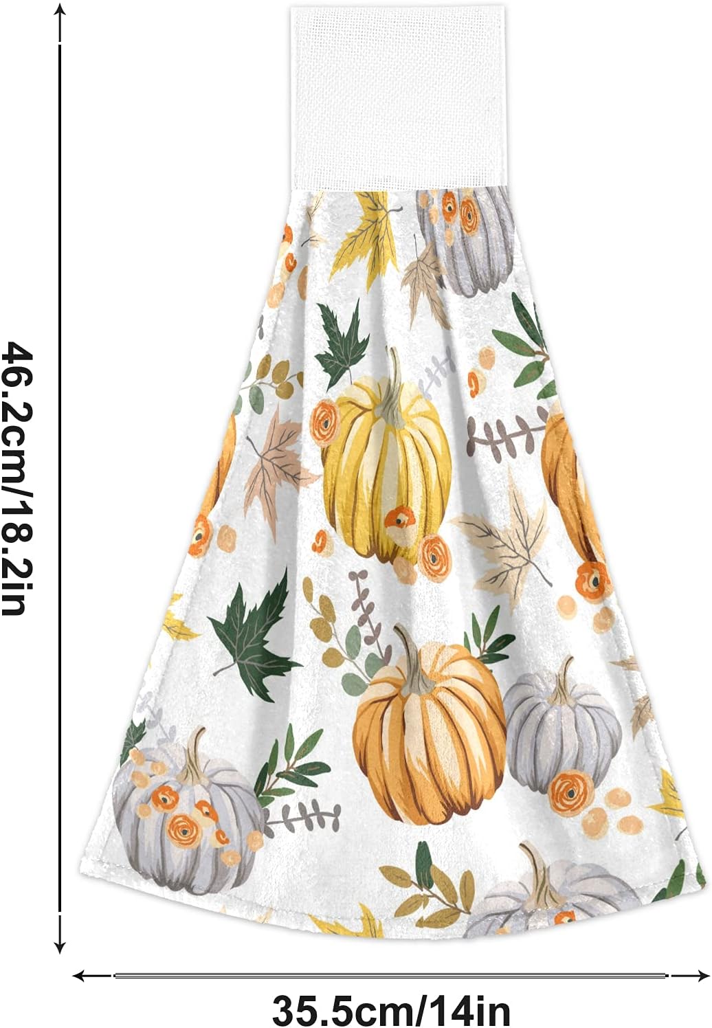 Maple Leaves Autumn Kitchen Hanging Hand Towels 2 PCS