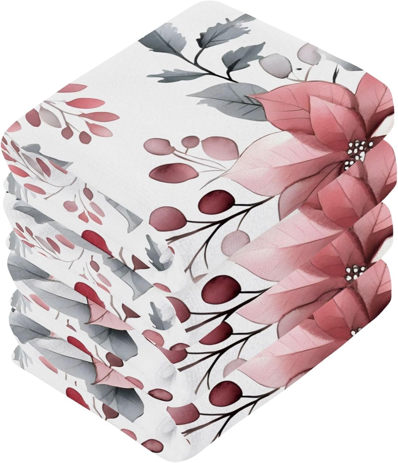 Xigua Watercolor Greenery Washcloth Set