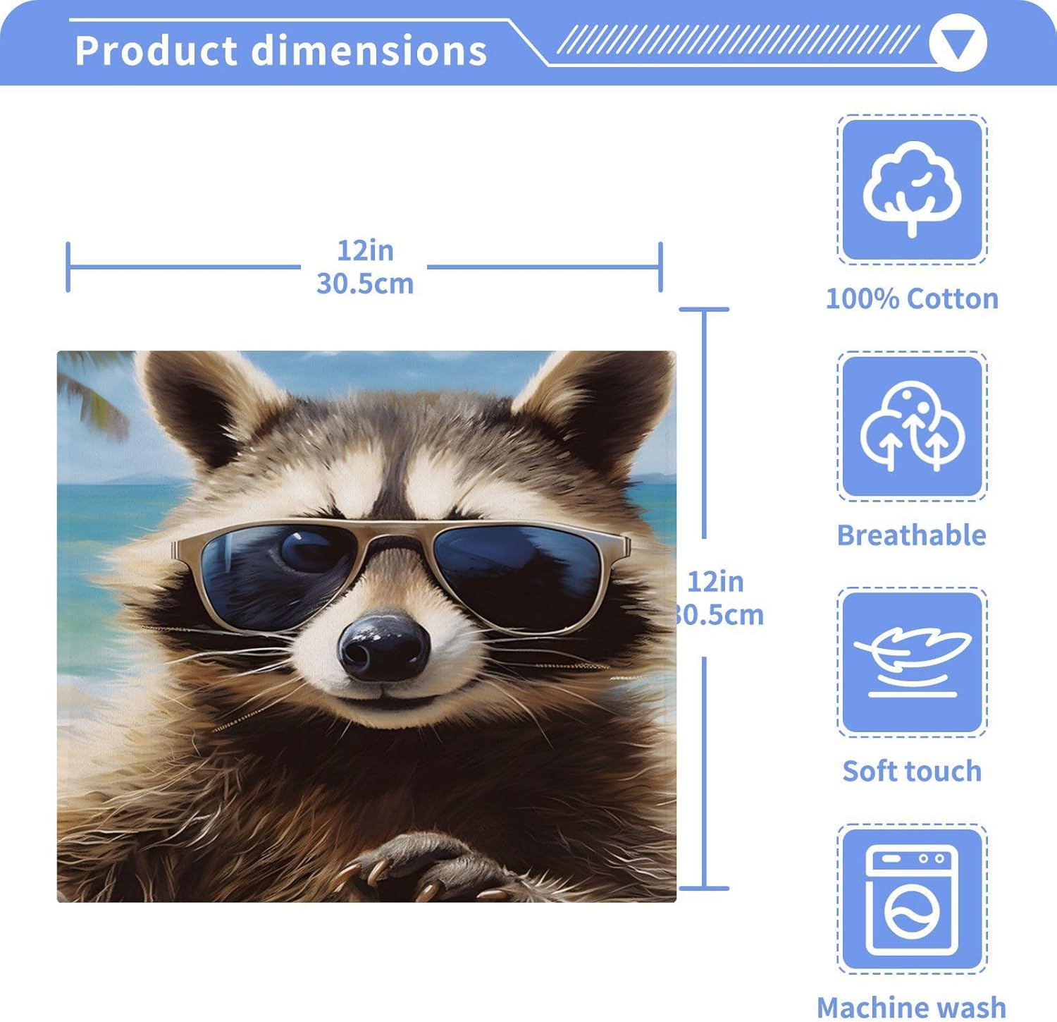 Beach Raccoon Towels 2-Pack