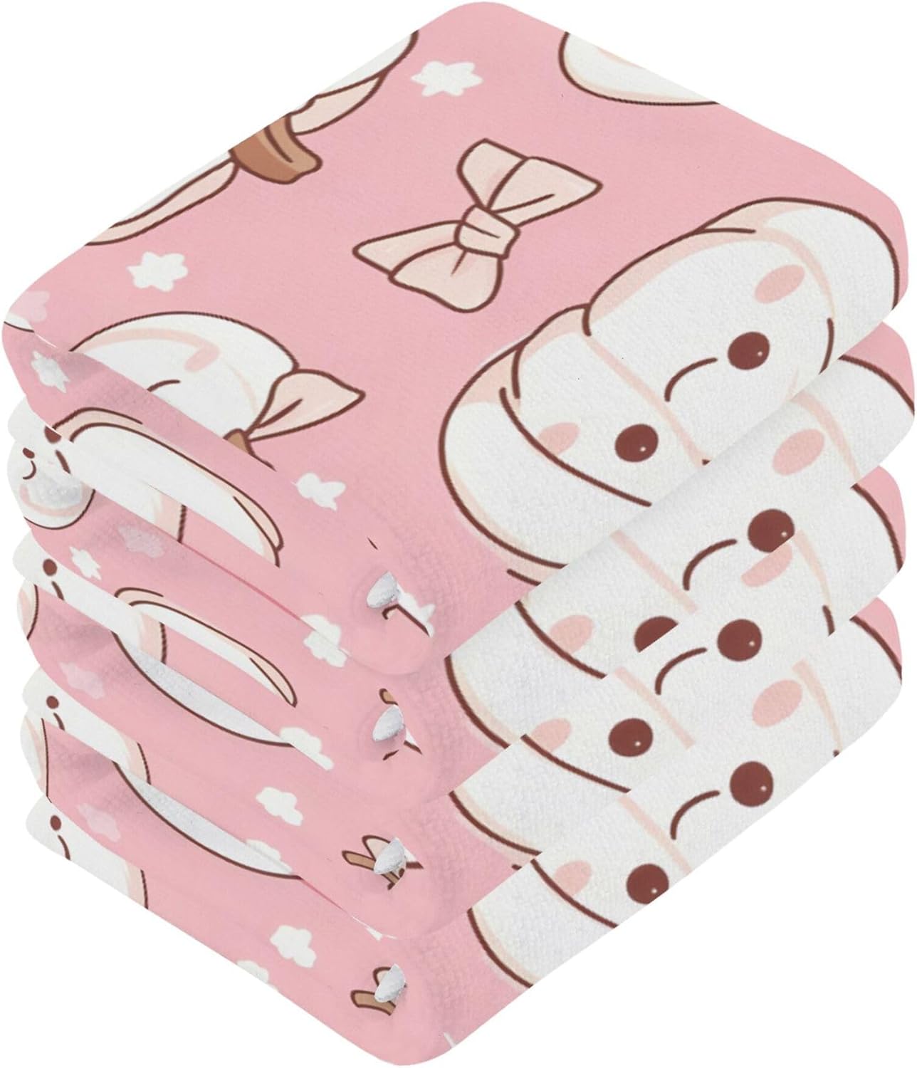 Set Of Kawaii Offset Washcloth 12x12inch