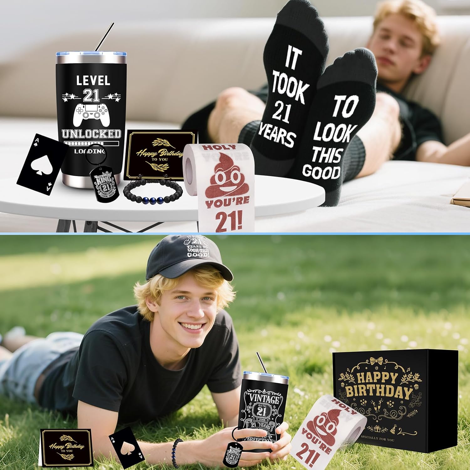 9-in-1 21st Birthday Party Set for Boys