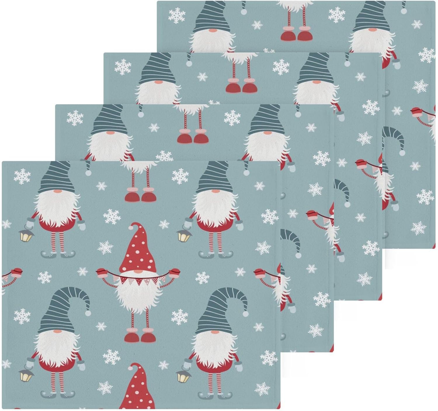 Xigua Christmas Gnome Washcloth Set