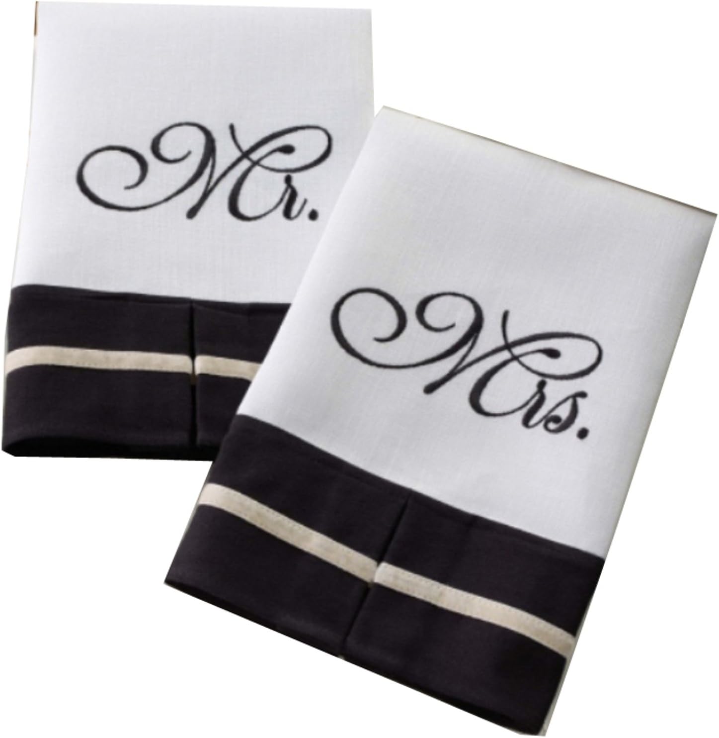 Mud Pie Mr and Mrs Linen Towel Set 1