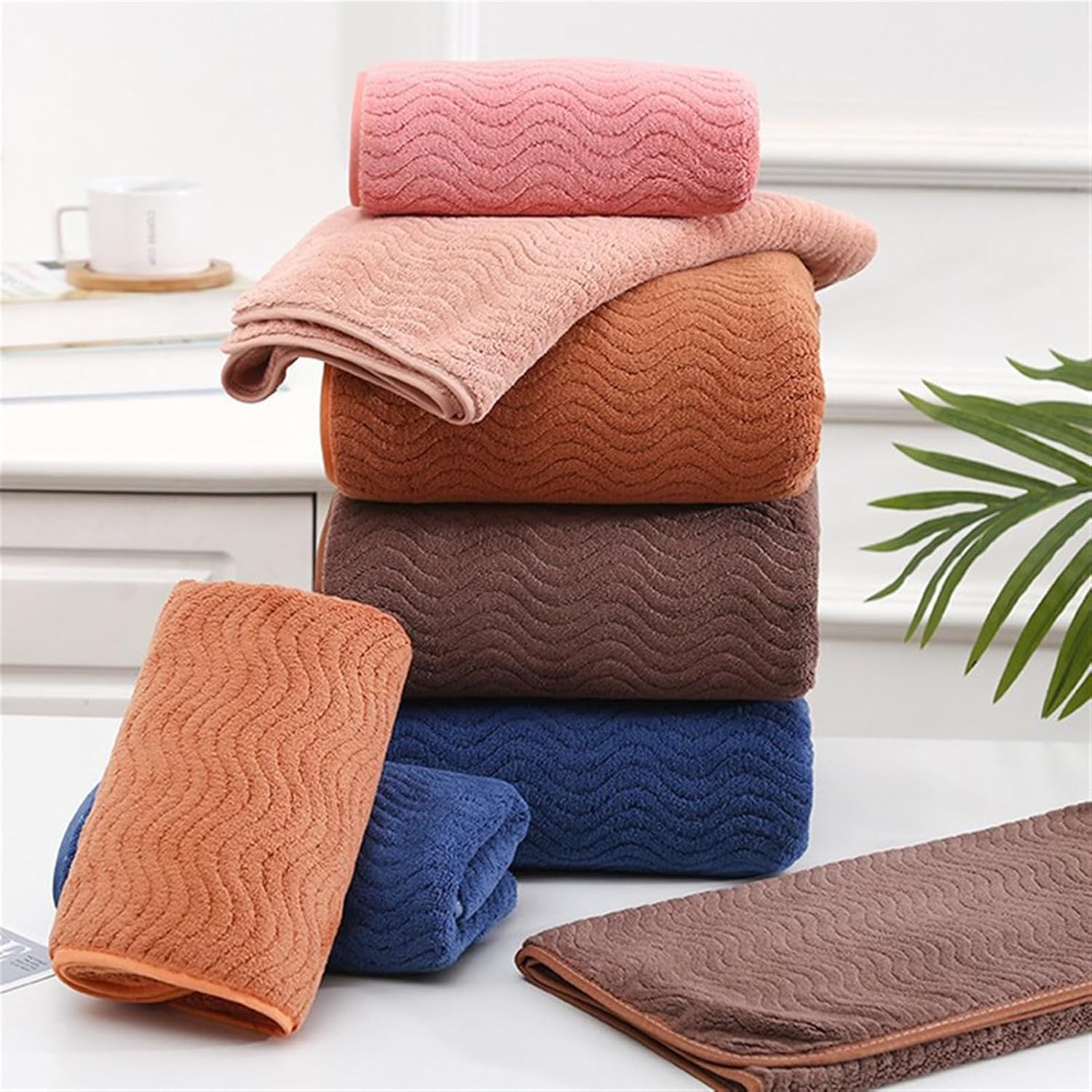 GIBZ 5 Pack Washcloths with Hanging Loops Dark Grey 30x30cm