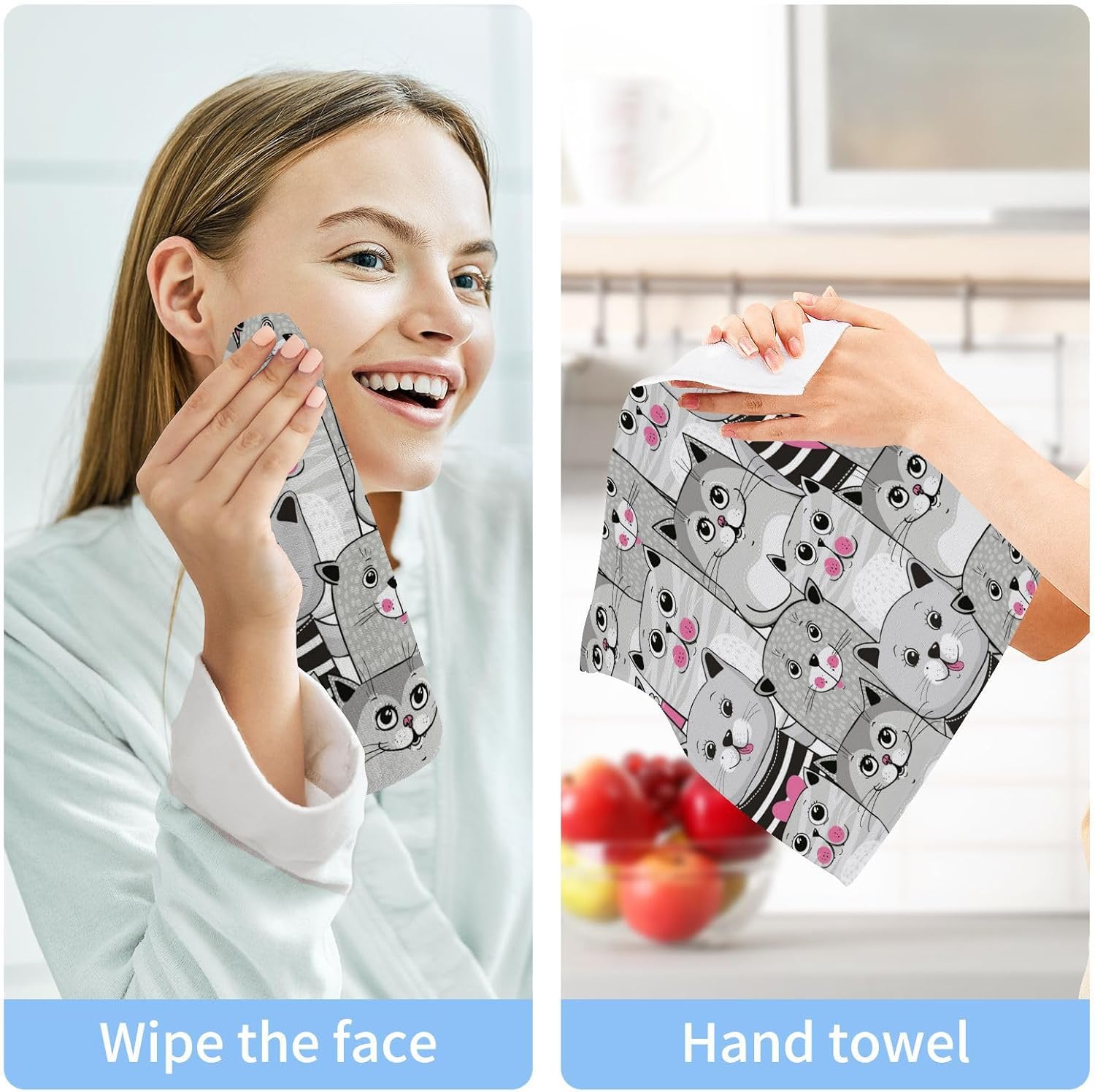 Highly Absorbent Soft Cotton Washcloths Set