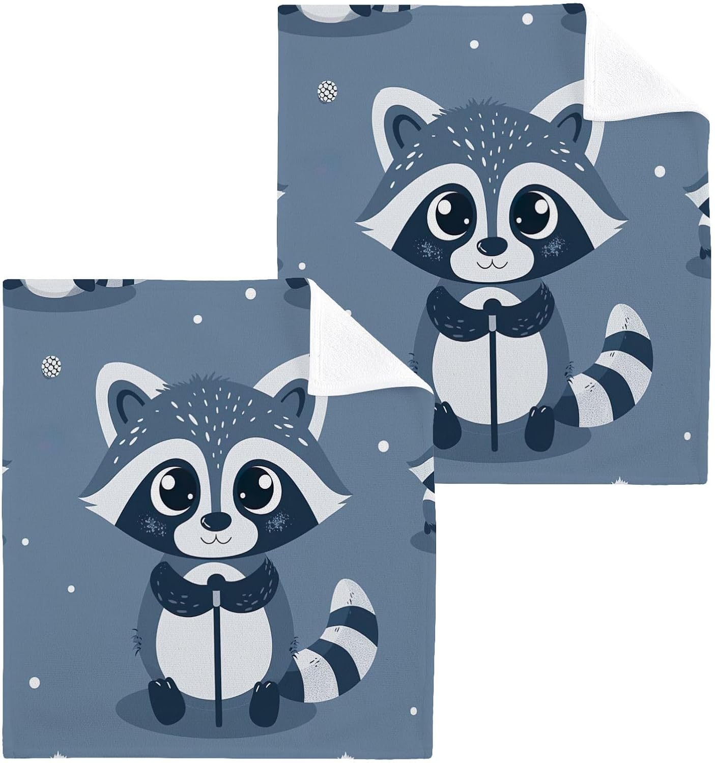 Cozy Raccoon Face Reusable Washcloth