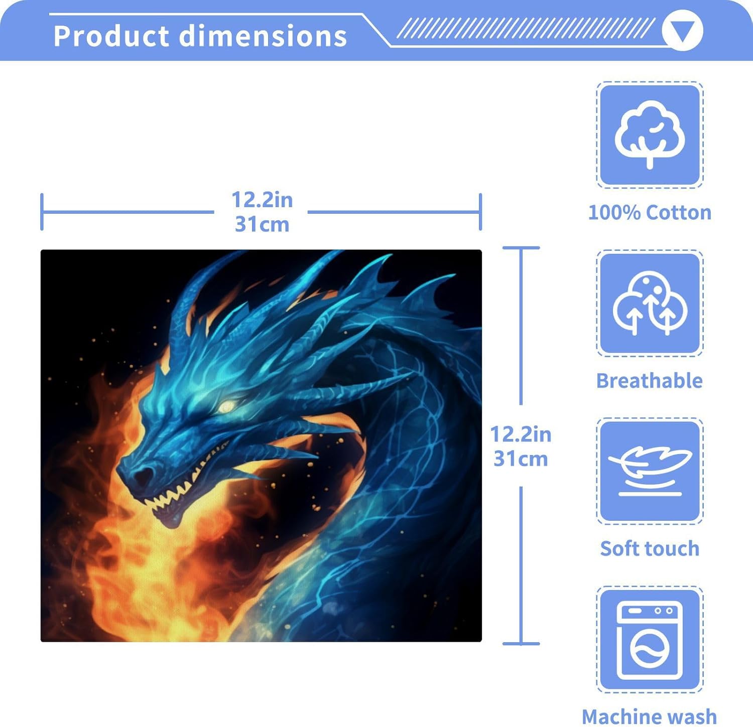 High-Quality Dragon Washcloths 2-Pack