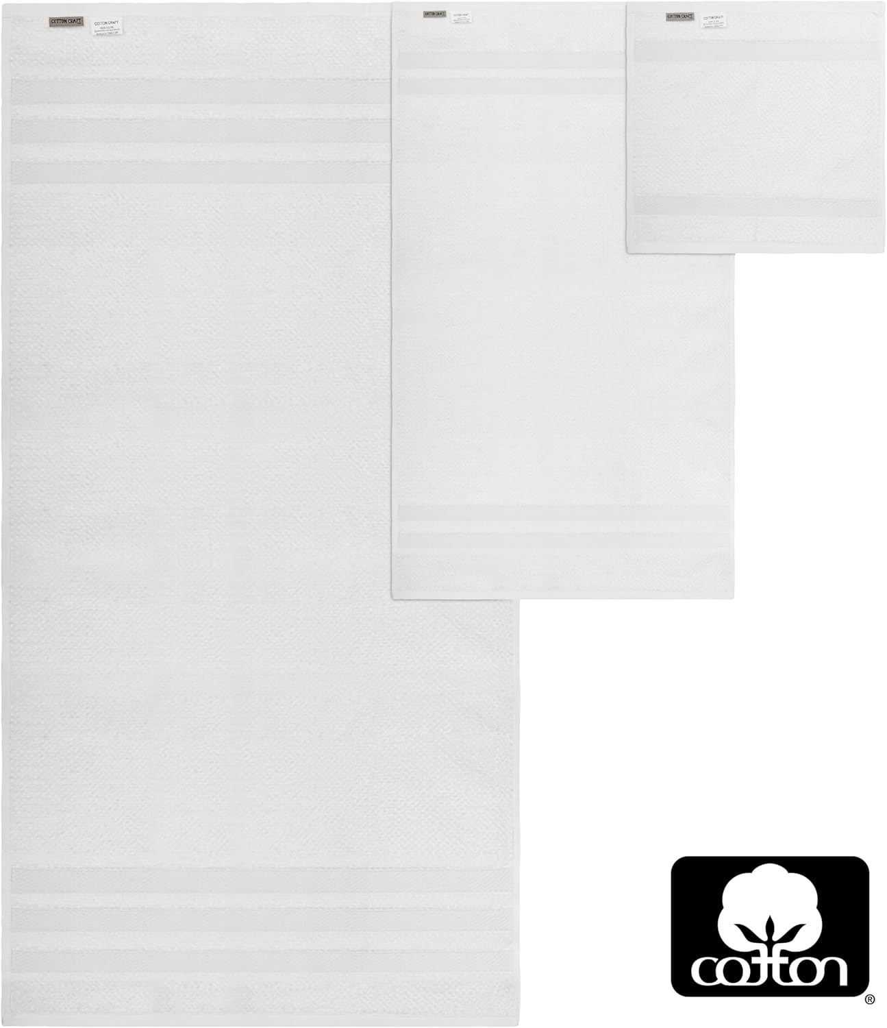 COTTON CRAFT Luxury Popcorn Towel Set