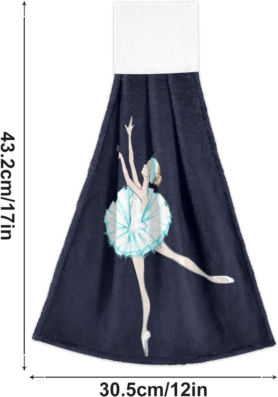 YYZZH Ballerina Girl Dance Swan Lake Theater Costume Hand Towel Set of 2
