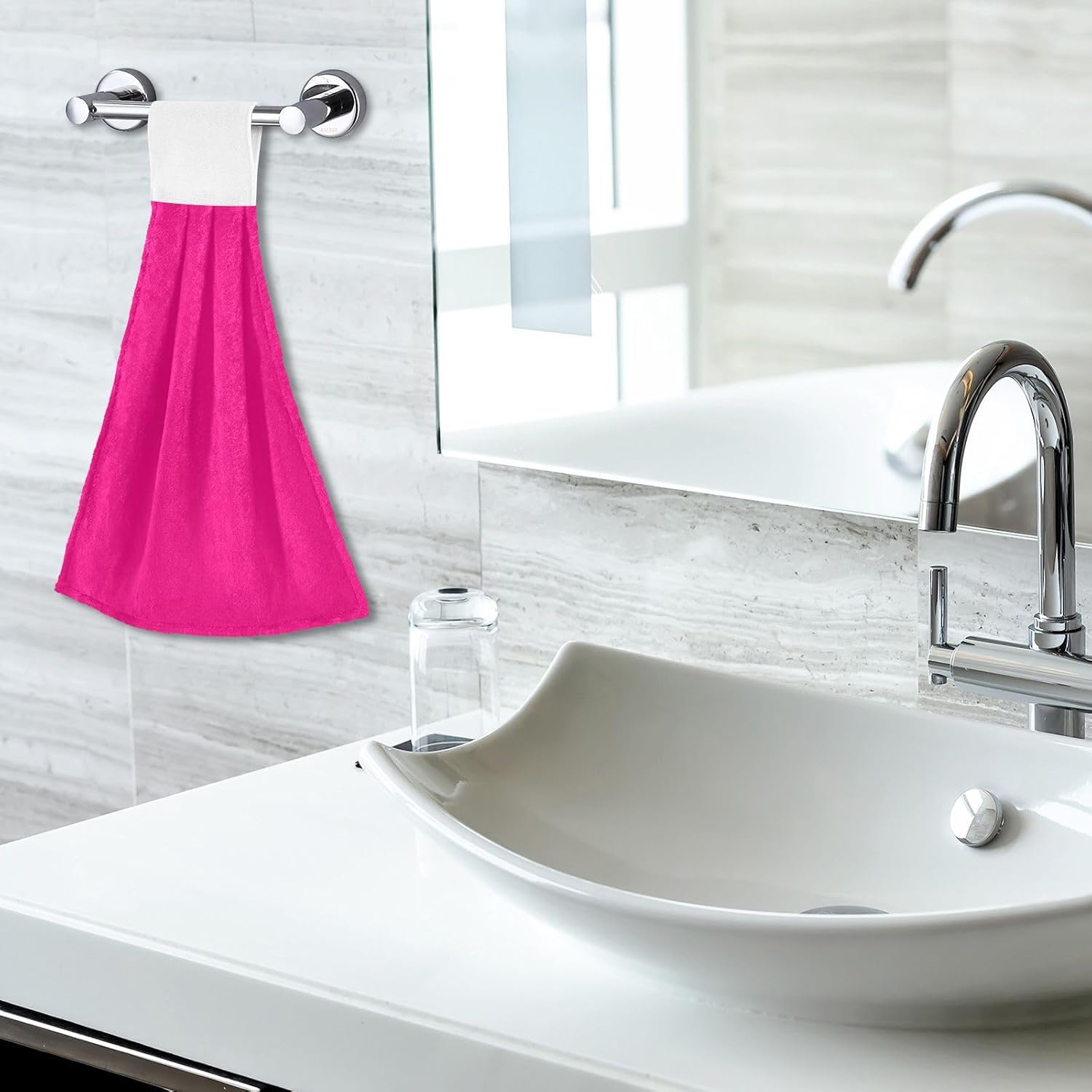 RPLIFE Rose Kitchen Towels 2 Pack Soft and Absorbent