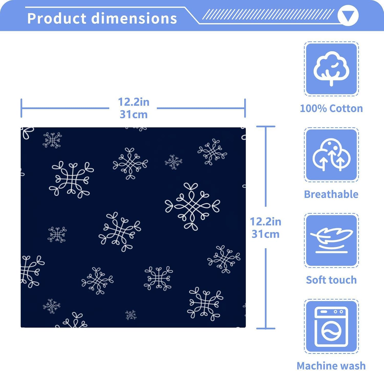 Perfect Blue Washcloth Set