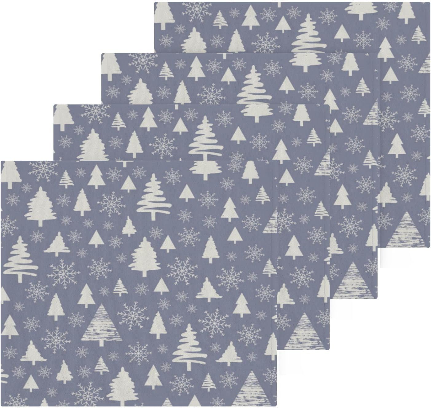 Yettasbin Christmas Tree Washcloths 2-Piece Set for Baby Adults