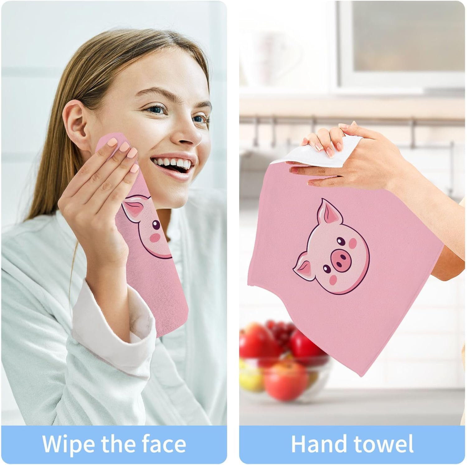 Cute Pig Washcloth Set by Xigua