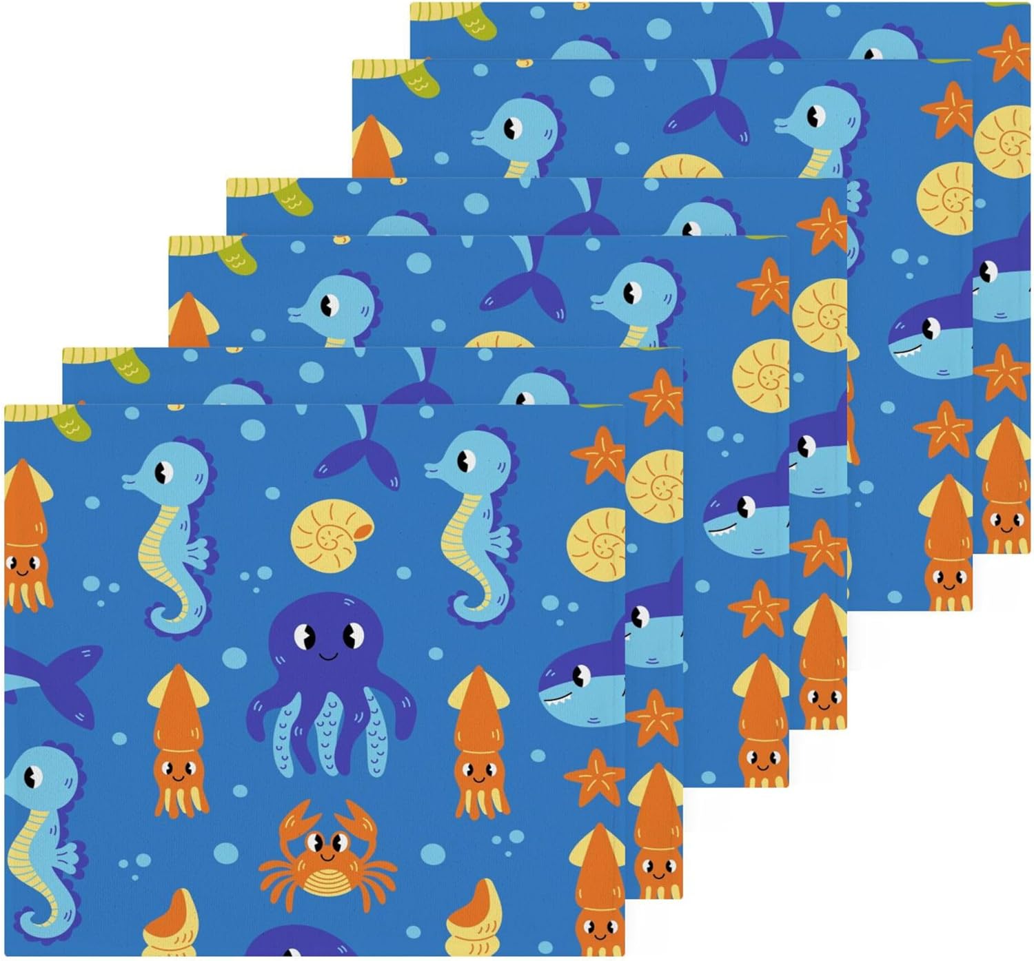 Xigua Underwater Sea Animals Washcloths Set of 2