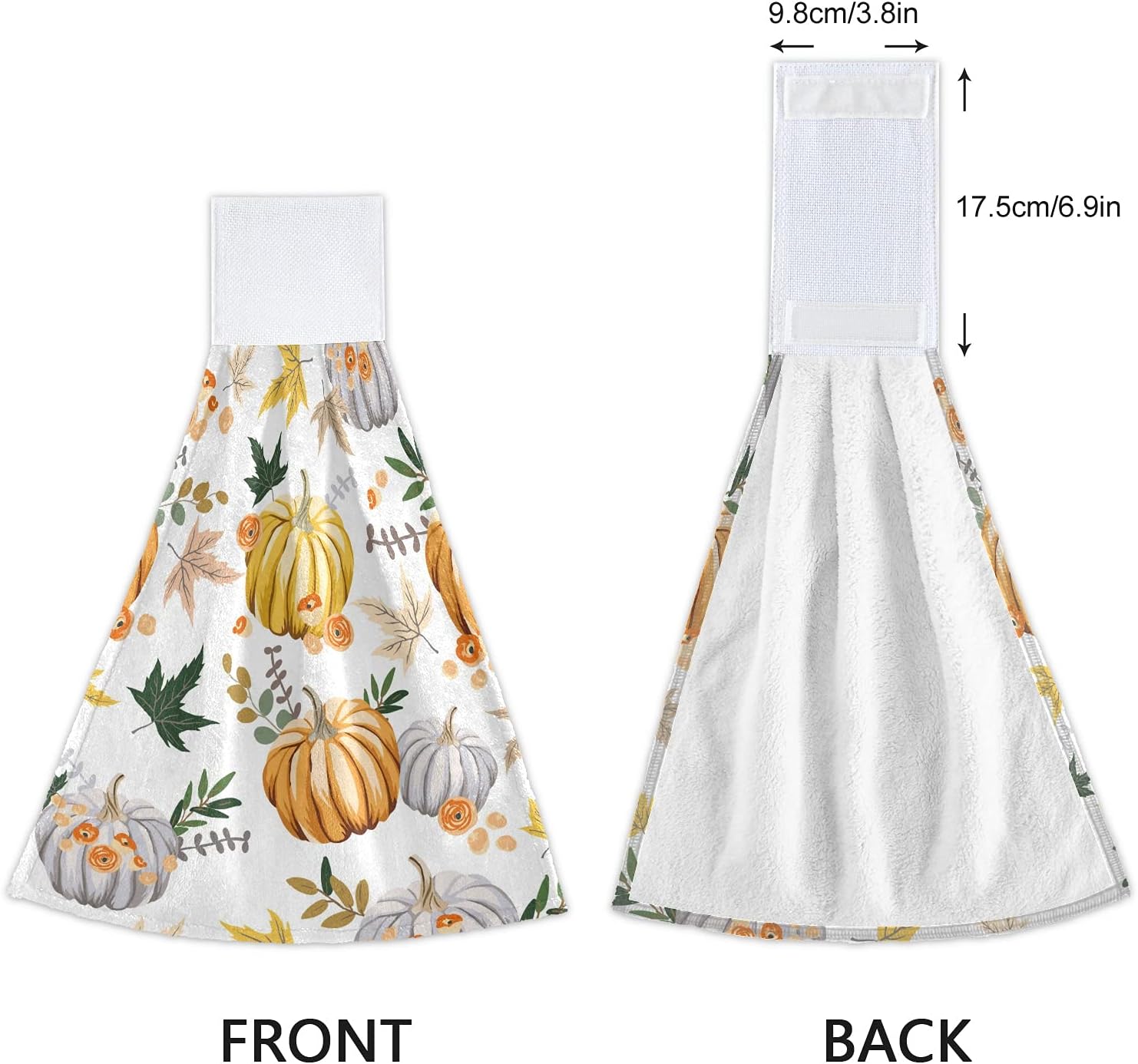 Maple Leaves Autumn Kitchen Hanging Hand Towels 2 PCS