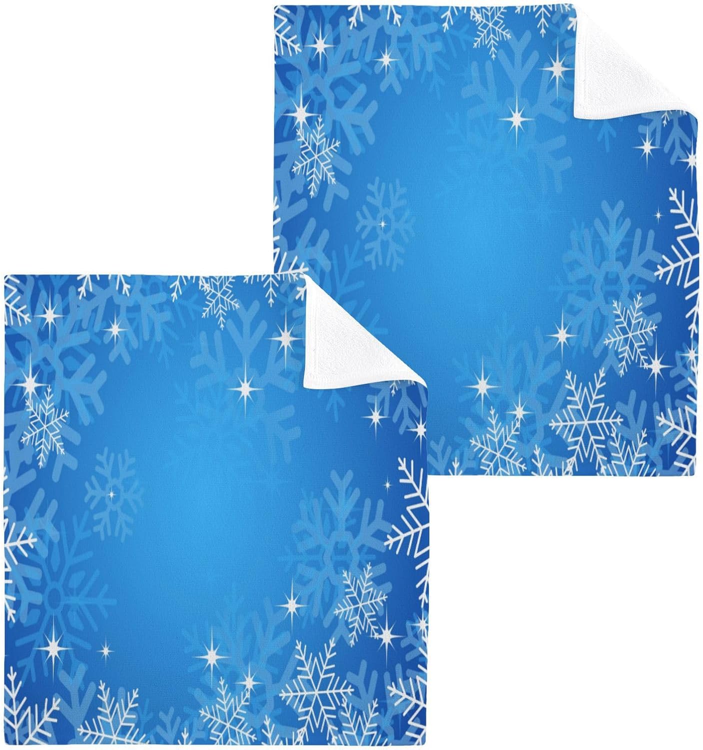 Perfect 1212 Washcloth Set with Snowflake Design