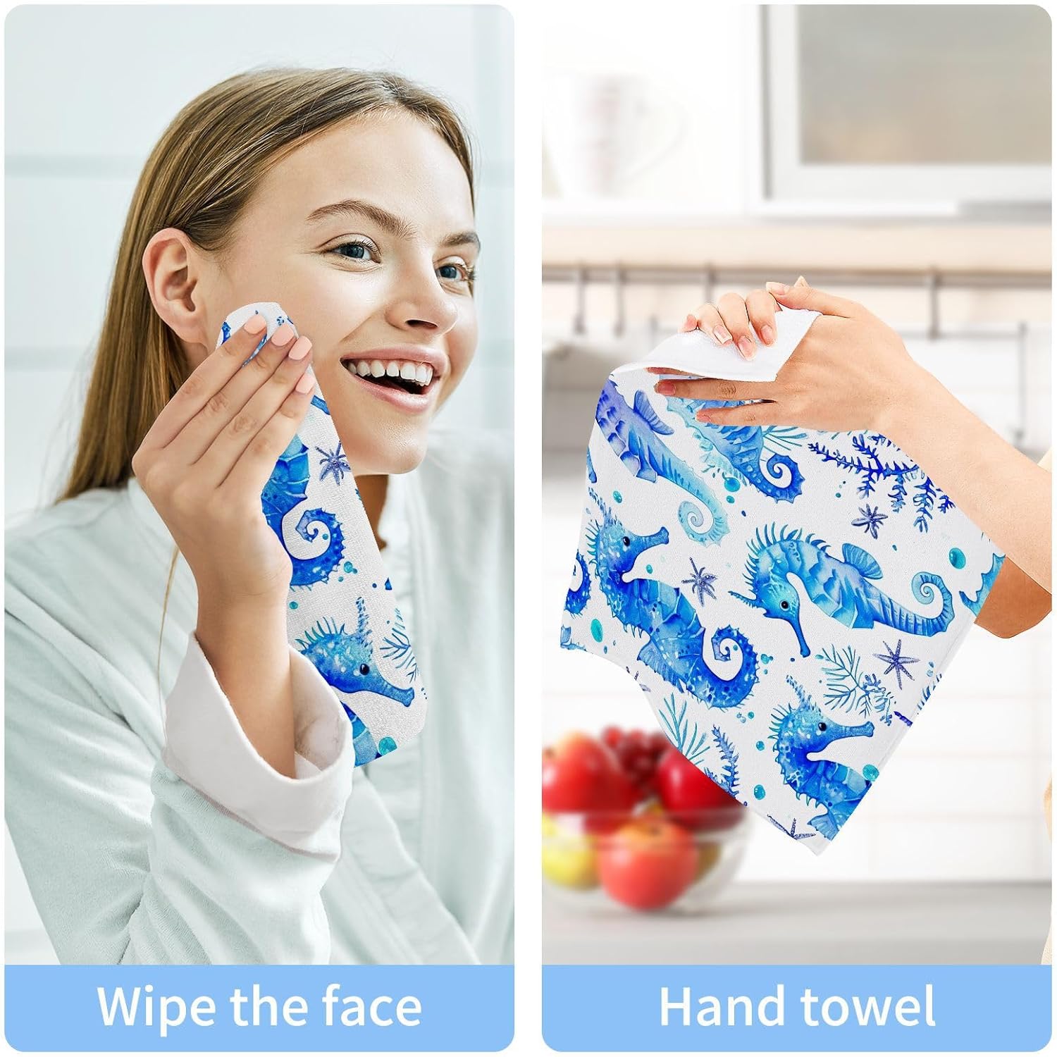 Seahorse Washcloth 2-Pack for Babies