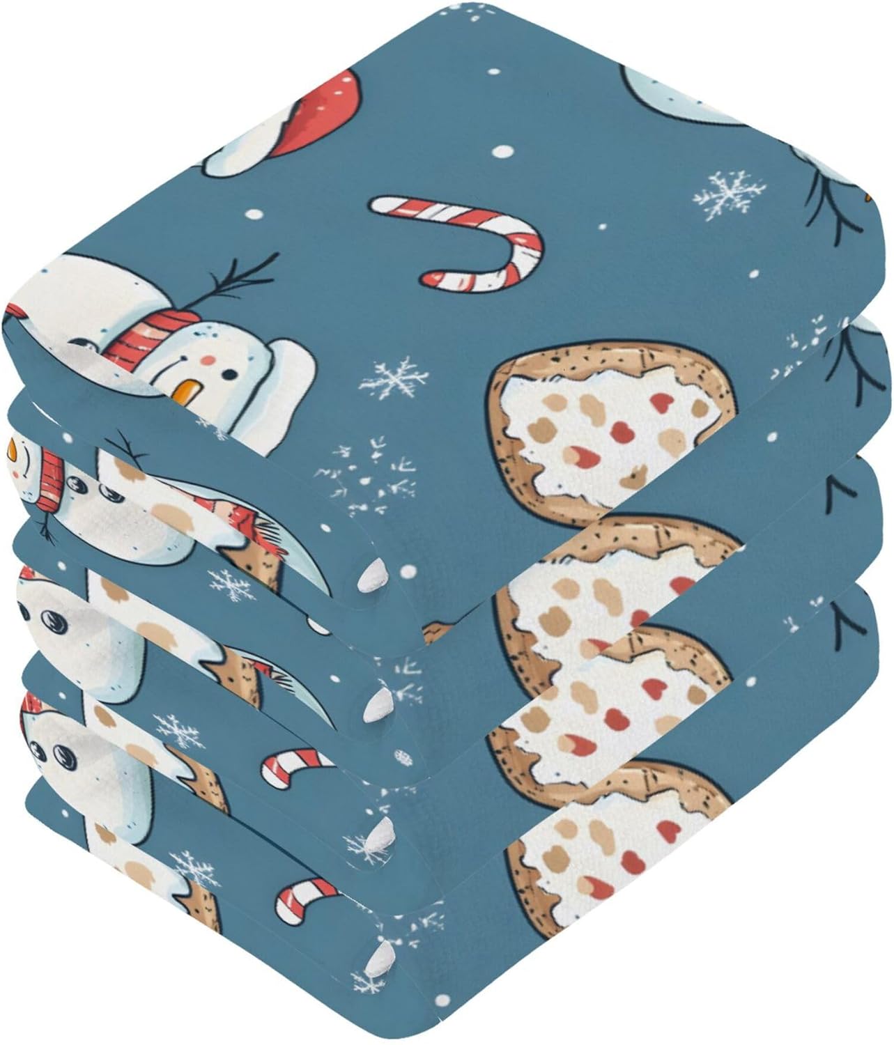 Xigua Snowman Washcloth Set Fast Drying Multi-Purpose