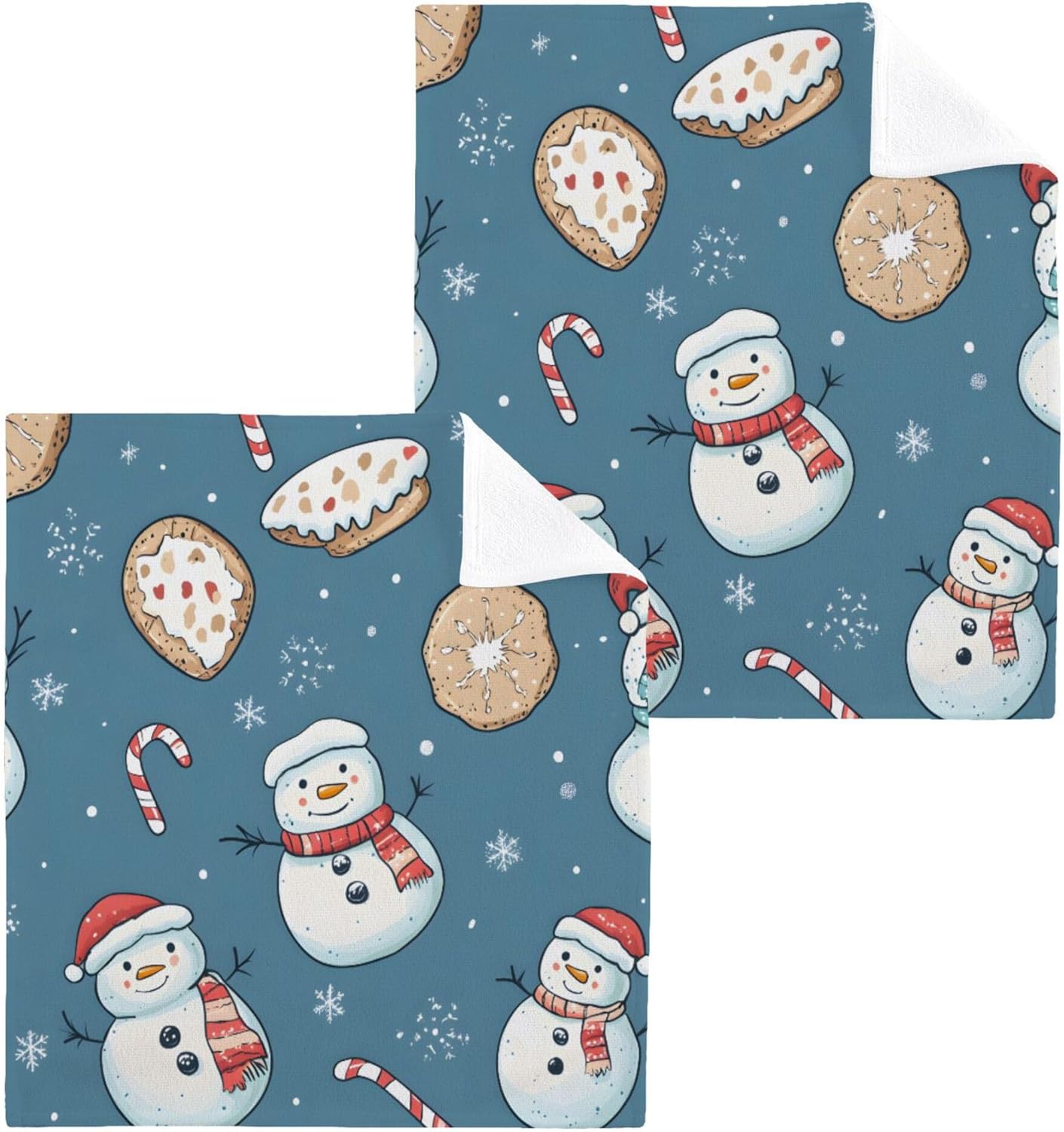 Xigua Snowman Washcloth Set Fast Drying Multi-Purpose