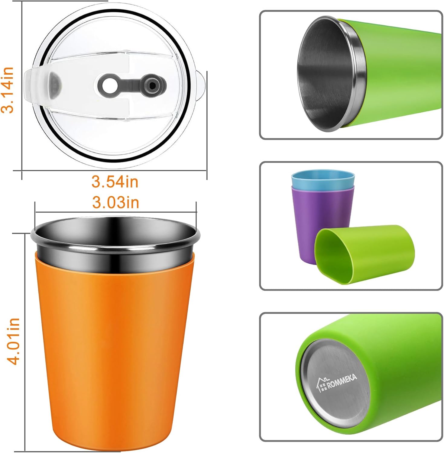 Sturdy 12oz Cup Set for Kids with Transferable Design