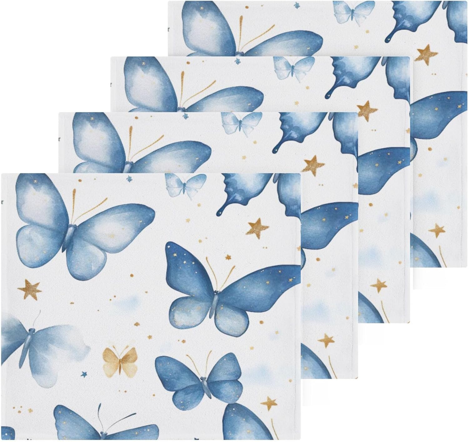 Xigua Watercolor Butterfly Washcloth Set