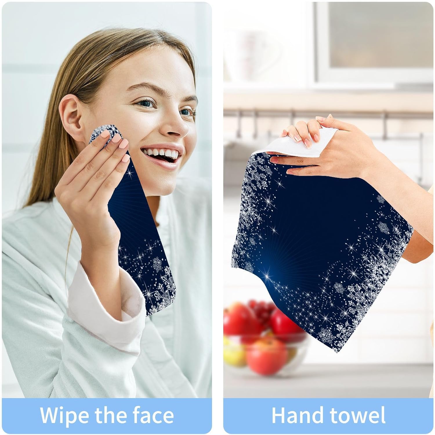 Snowflake Baby Adult Washcloths