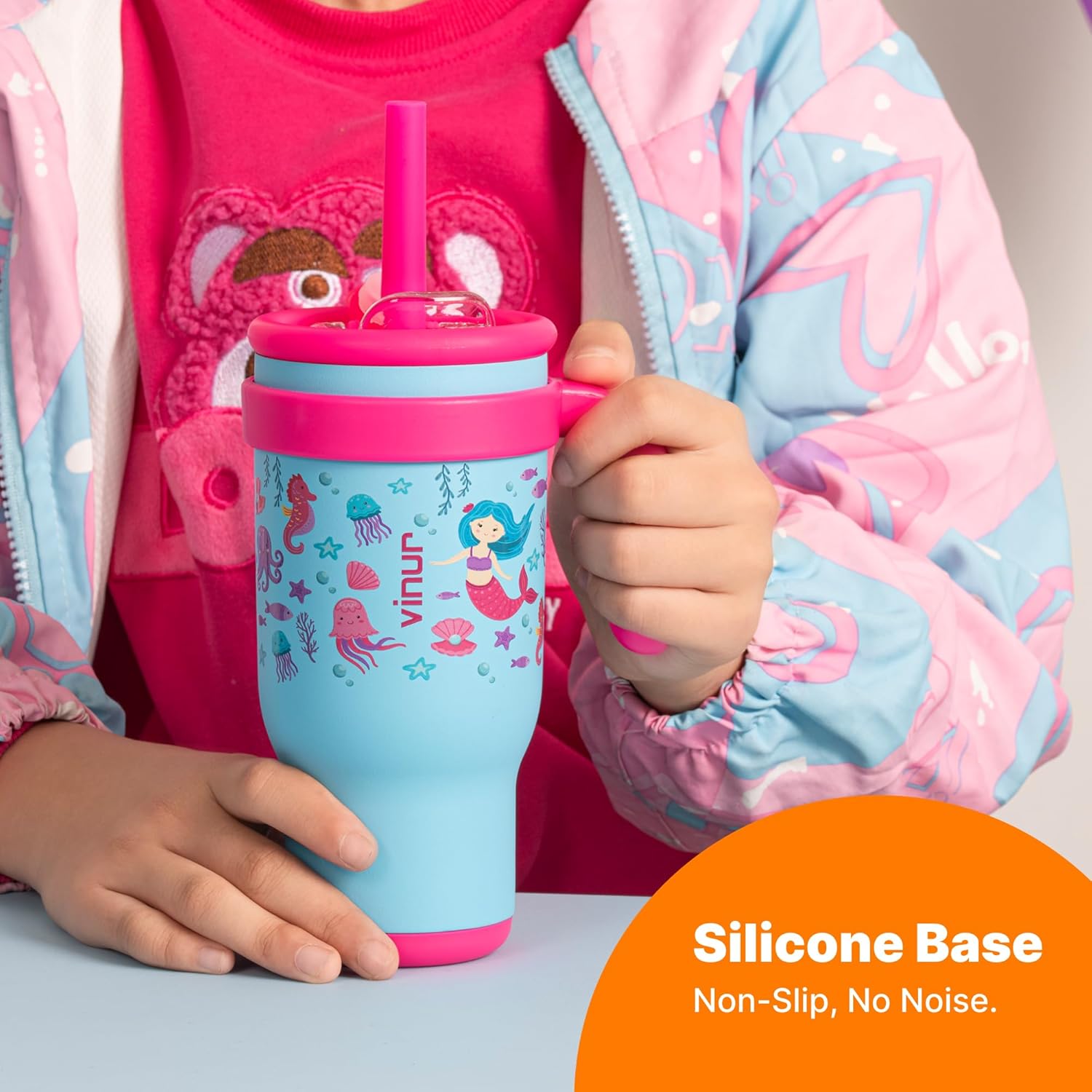 Kids Travel Stainless Steel Tumbler with Straw