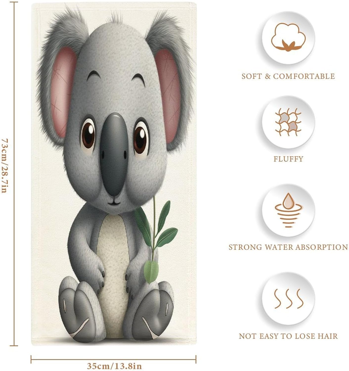 Perfect Cartoon Koala Washcloths for Sensitive Skin