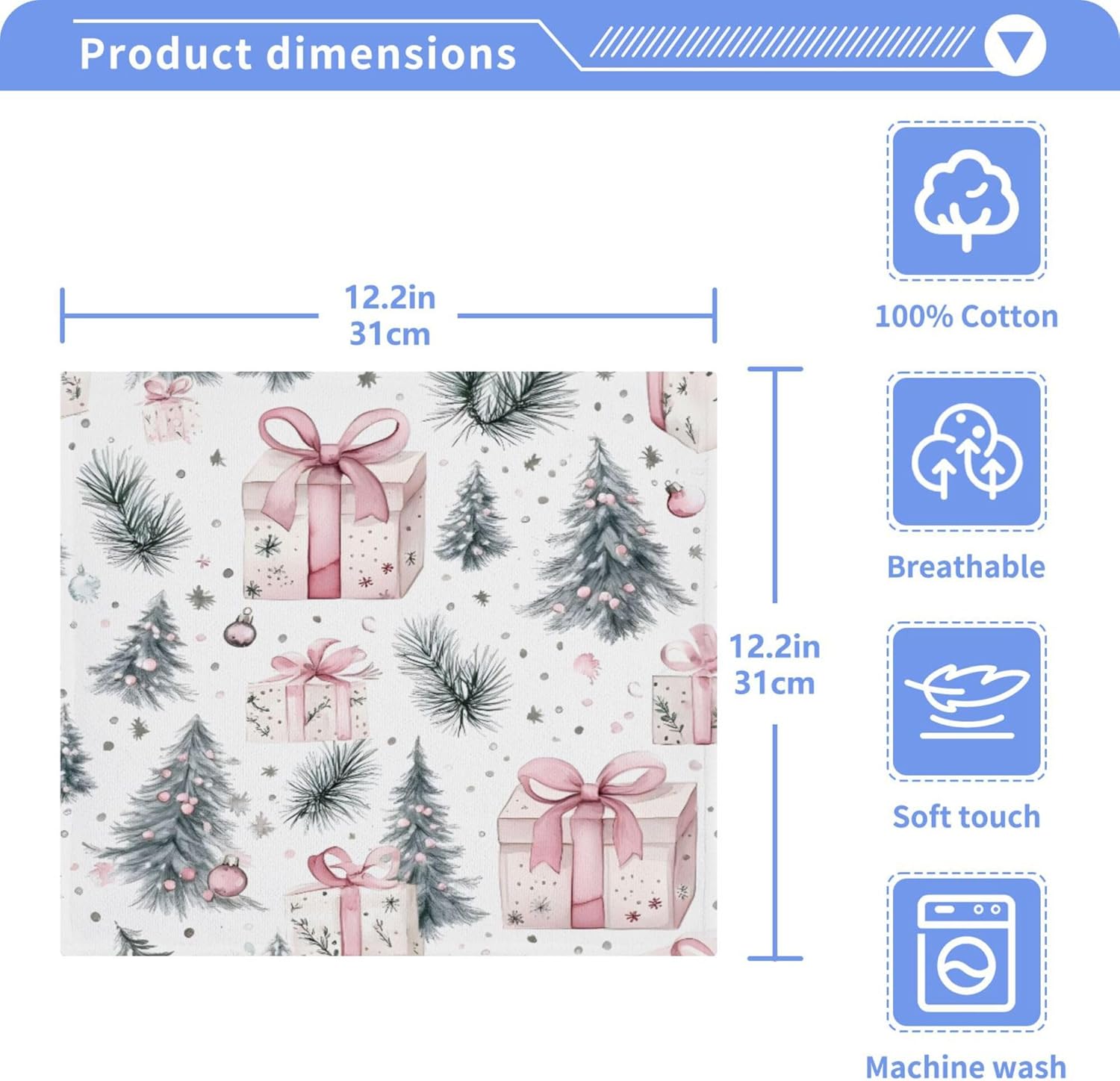 Xigua Christmas Washcloth Set