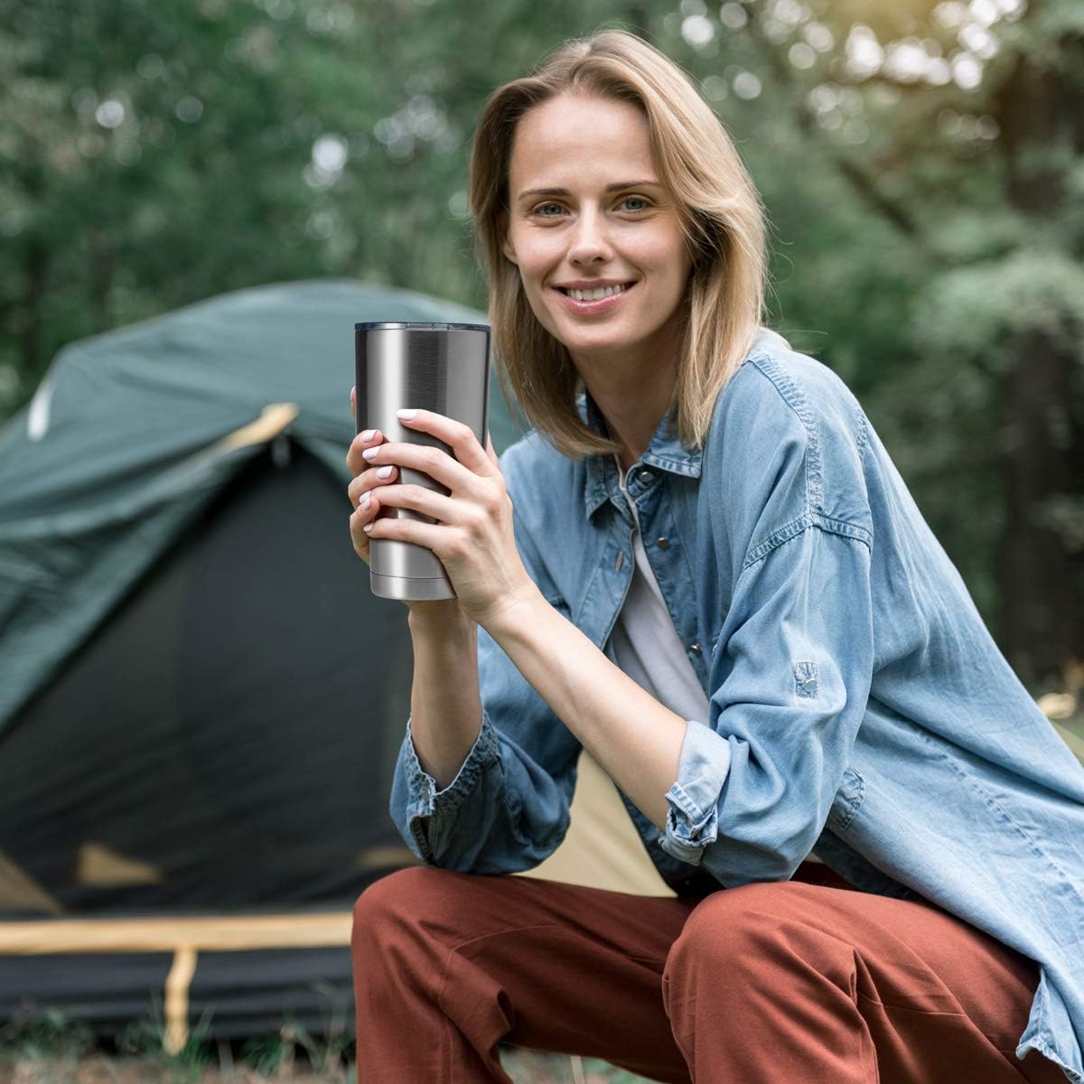 Sturdy 30oz Stainless Steel Tumbler for Hot Cold Beverages