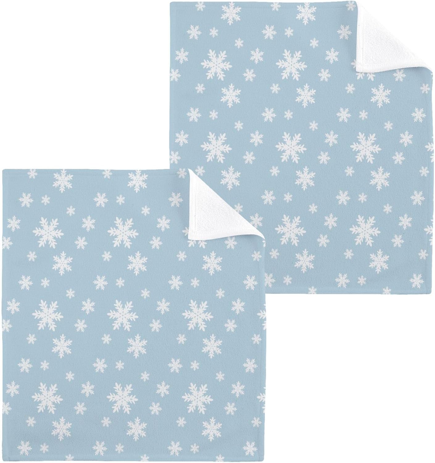 Xigua Christmas Snowflake Washcloth Set