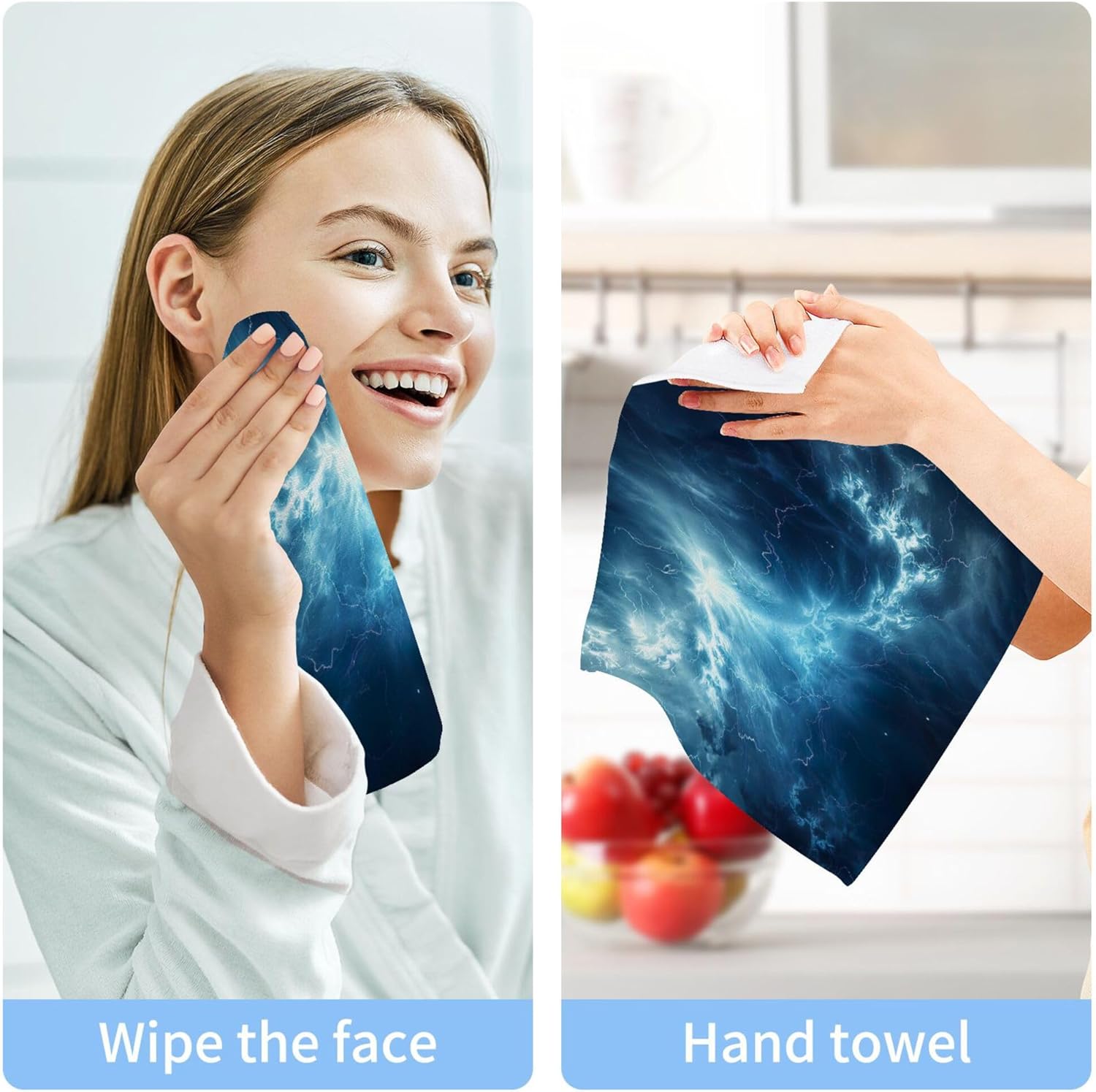 Fast-Drying Galaxy Washcloth Set - Multi-Purpose for Home Use