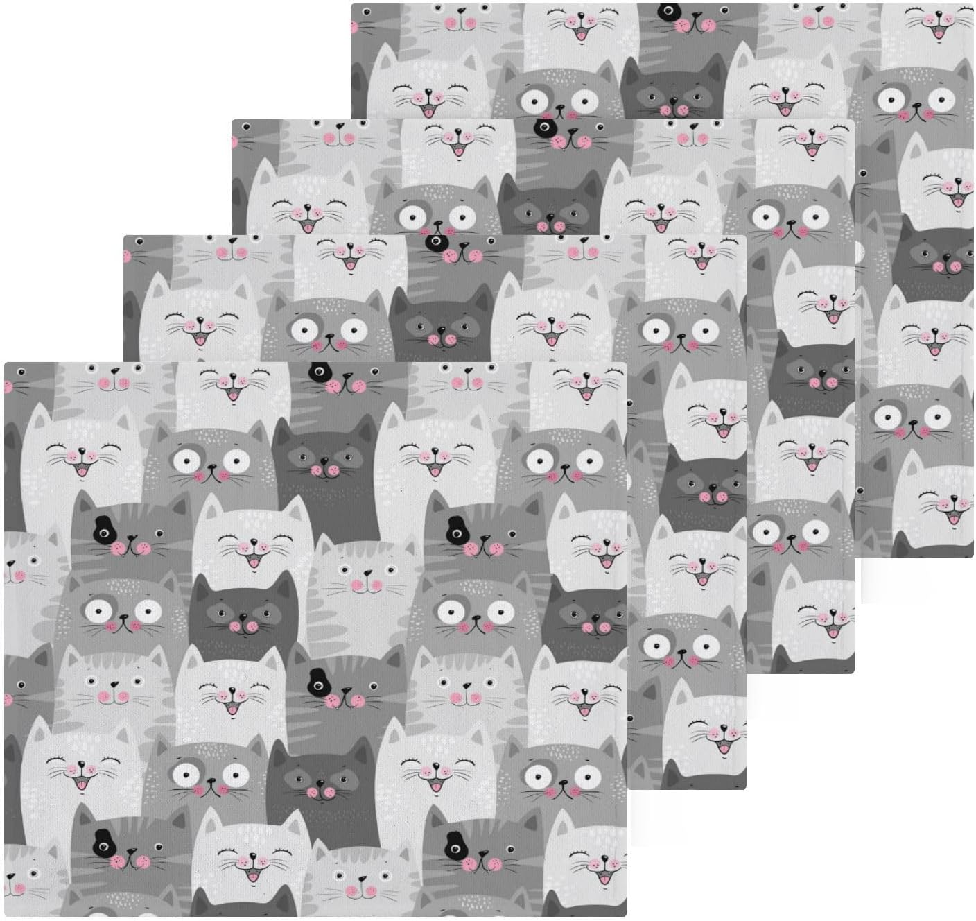 Grey Cat Multi-Use Washcloths