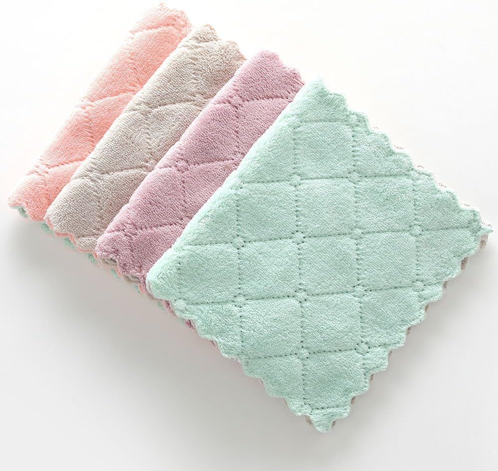 Reusable Fast Drying Machine Washable Coral Velvet Hanging Hand Towels
