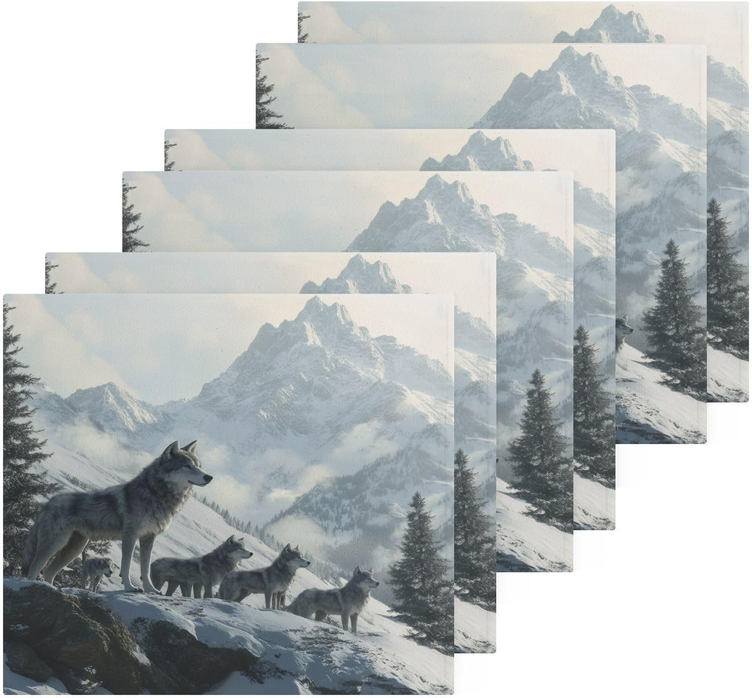 High-Quality Wolf Washcloths