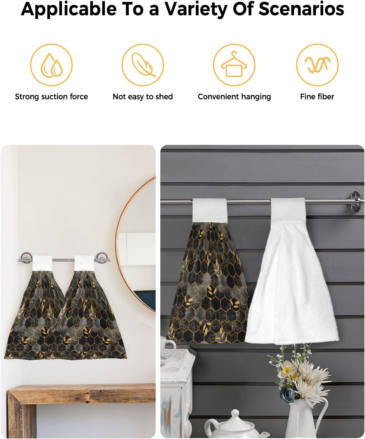 Durable Kitchen Towels with Hanging Loops