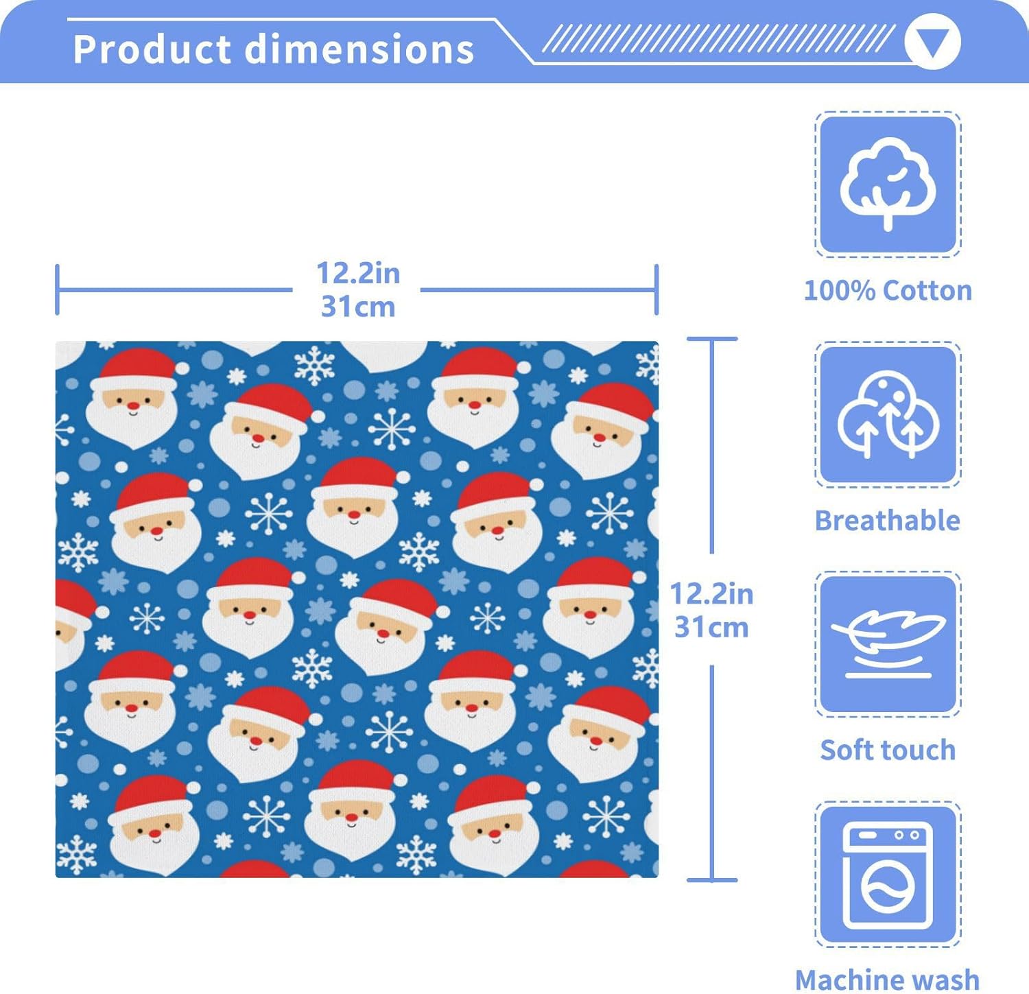 Christmas Santa Washcloth Set