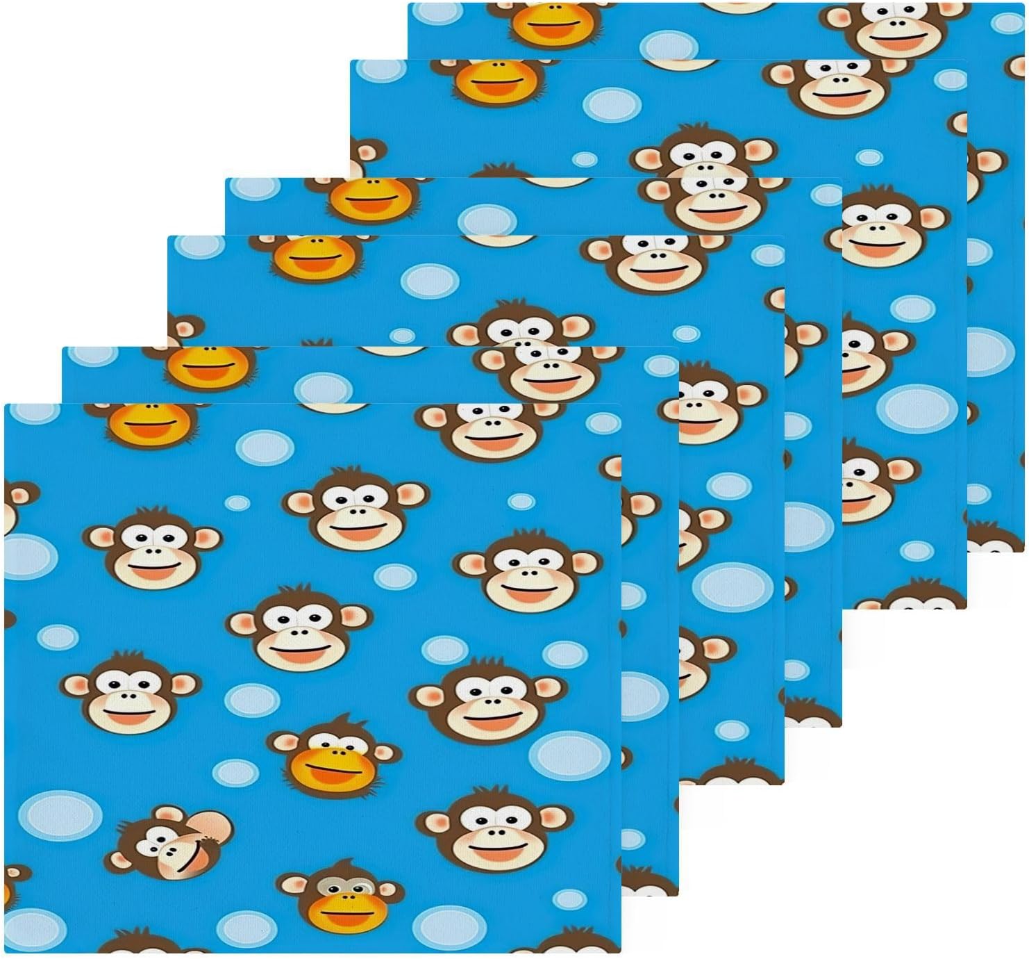 Eco-Bright Cartoon Monkey Washcloth 2-Pack