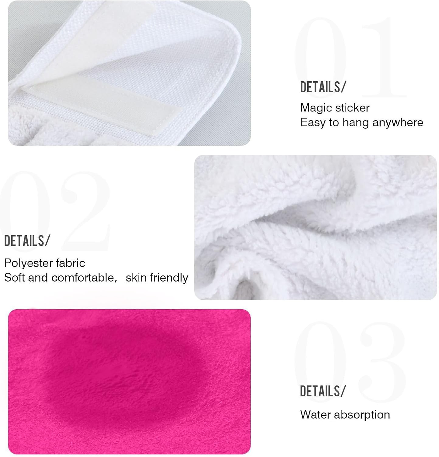 RPLIFE Rose Kitchen Towels 2 Pack Soft and Absorbent