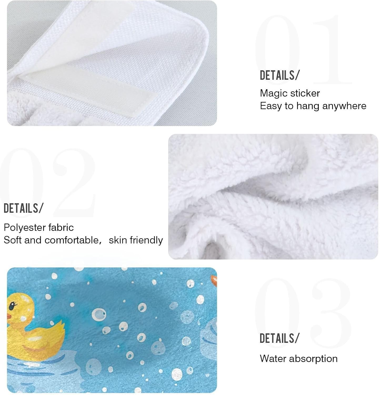 Bath Towels for Kids Quick-Dry Fleece Twin Pack
