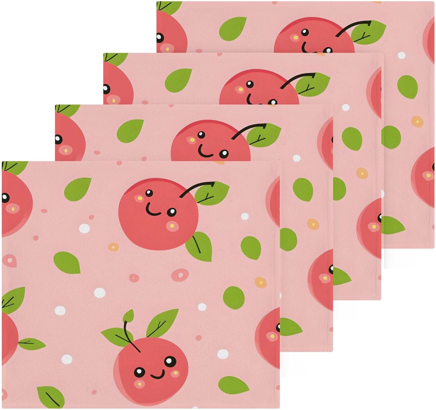 Cute Cherry Washcloth Set