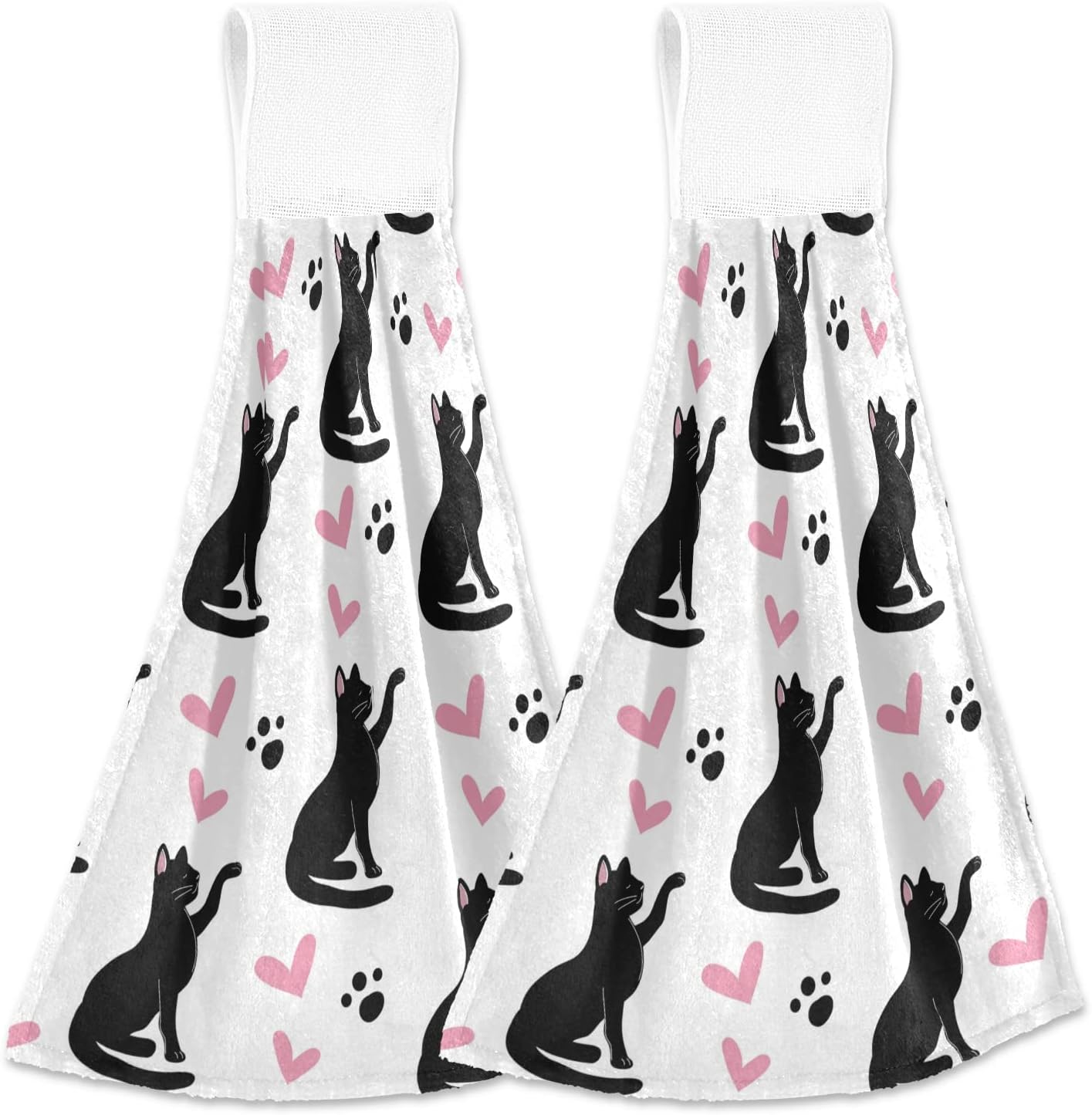 Absorbent Durable Kitchen Hand Towels Set of 2