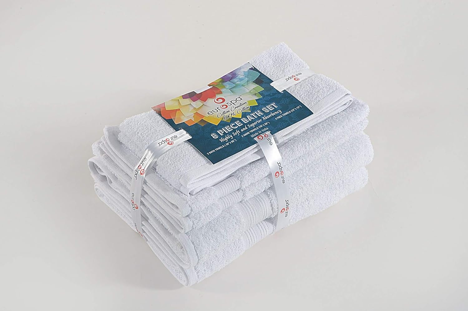 Extra-Luxurious 8-Piece 100 Cotton towel set for bath and beyond