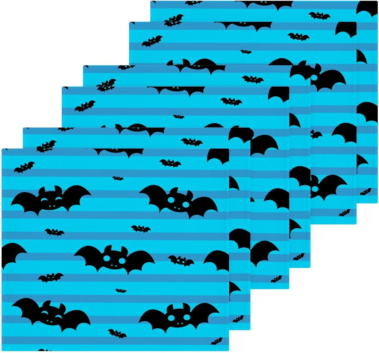 Cute Halloween Bat Washcloth Set - 12 x 12 Inch