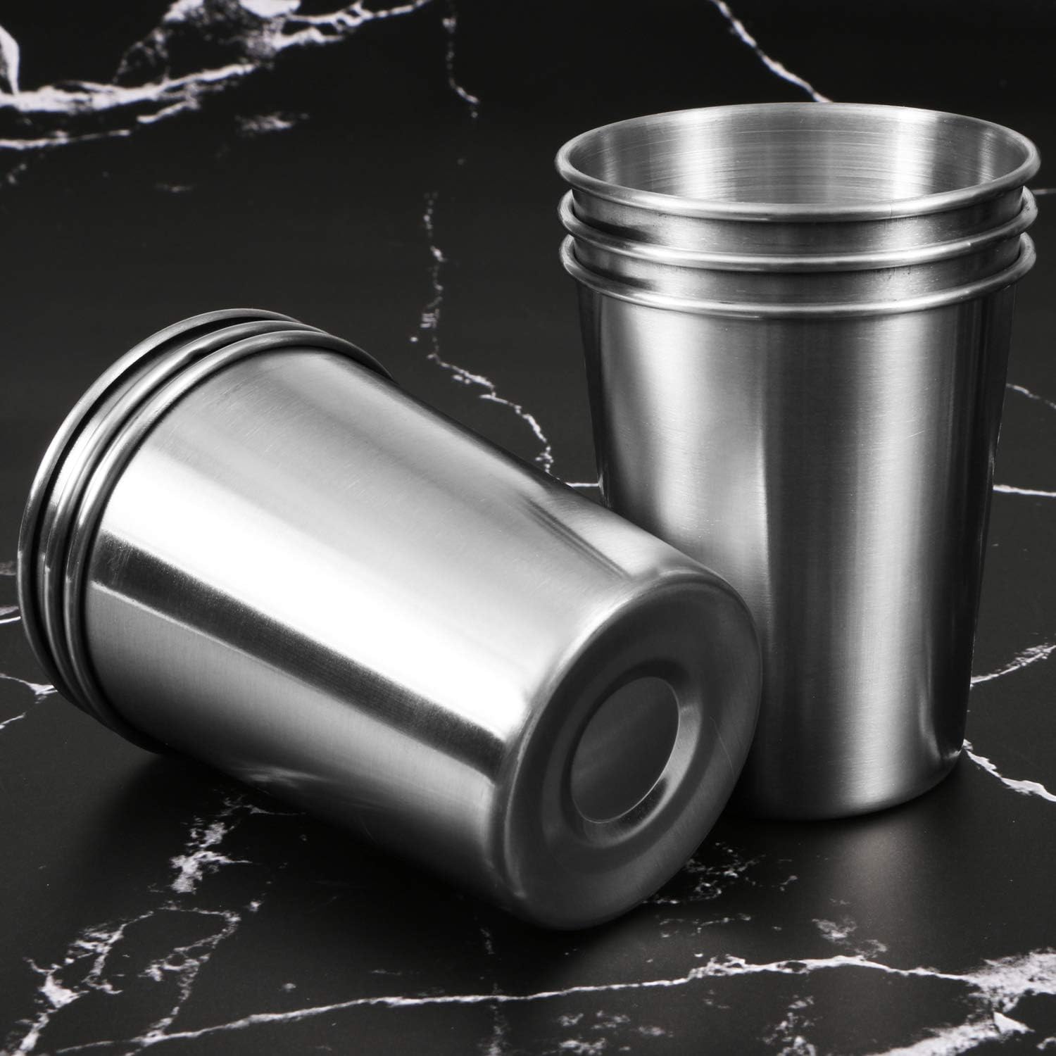 Sturdy Glass Drinking Cups Reusable Stainless Steel Pint Cups for_daily Use